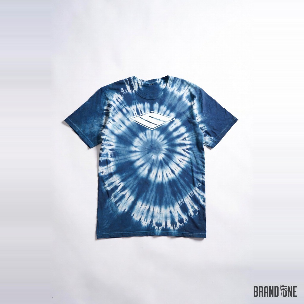 Blue Spiral Tie-Dye Tee