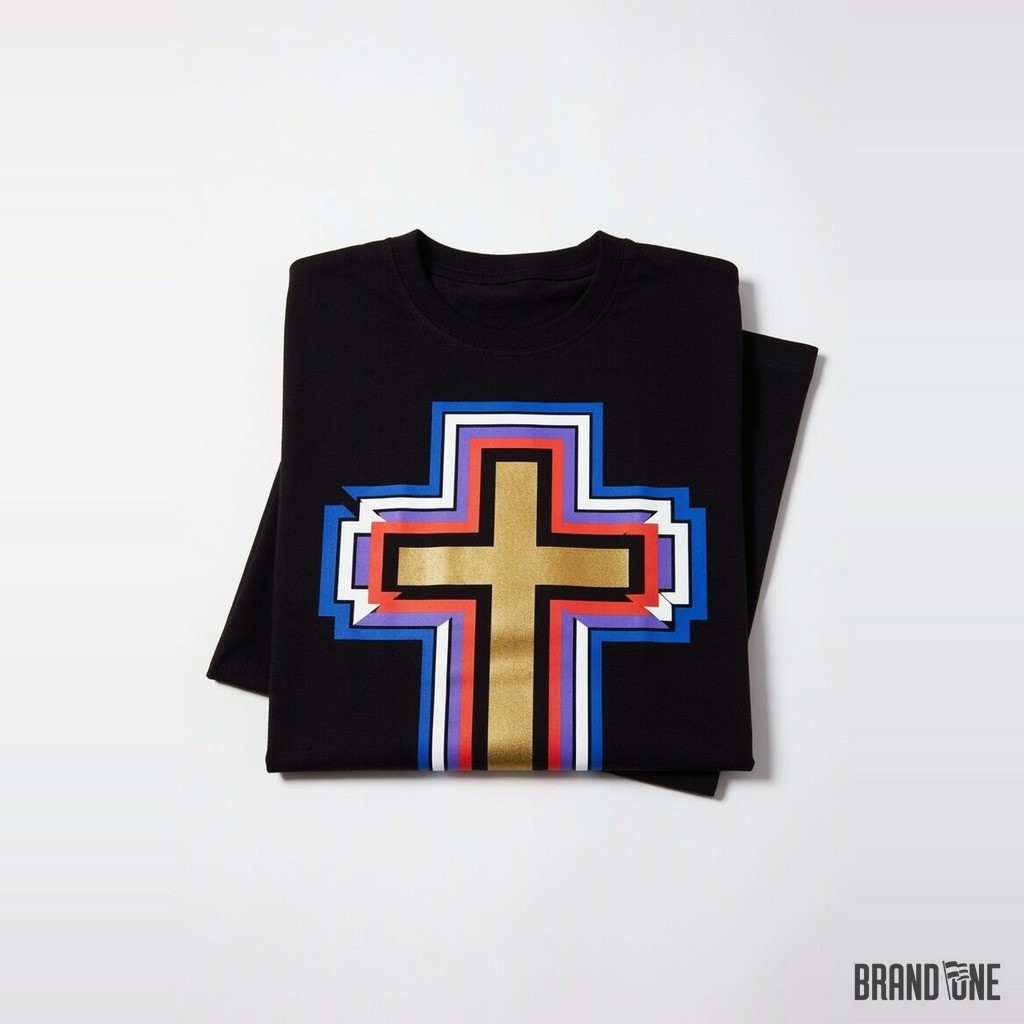 Multi-Cross Screen Print Tee 2