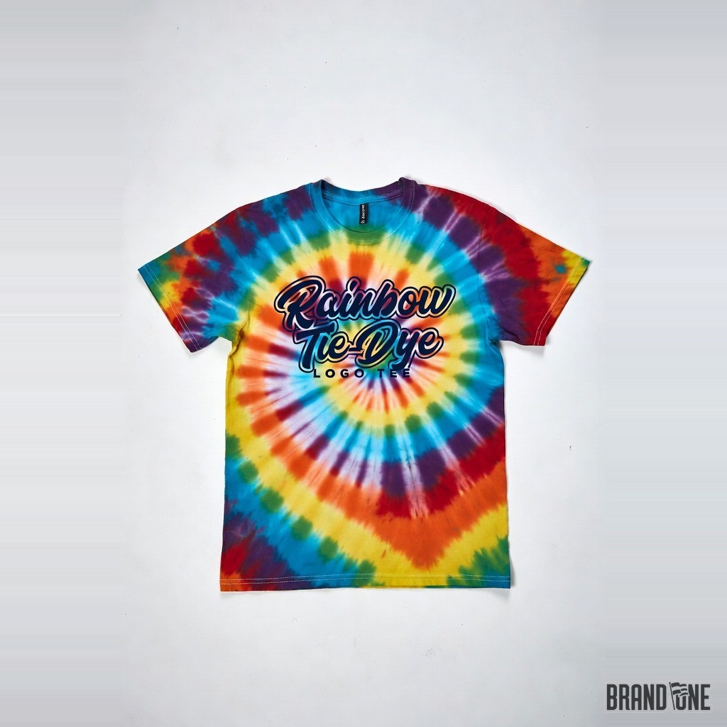 Rainbow Tie-Dye Logo Tee