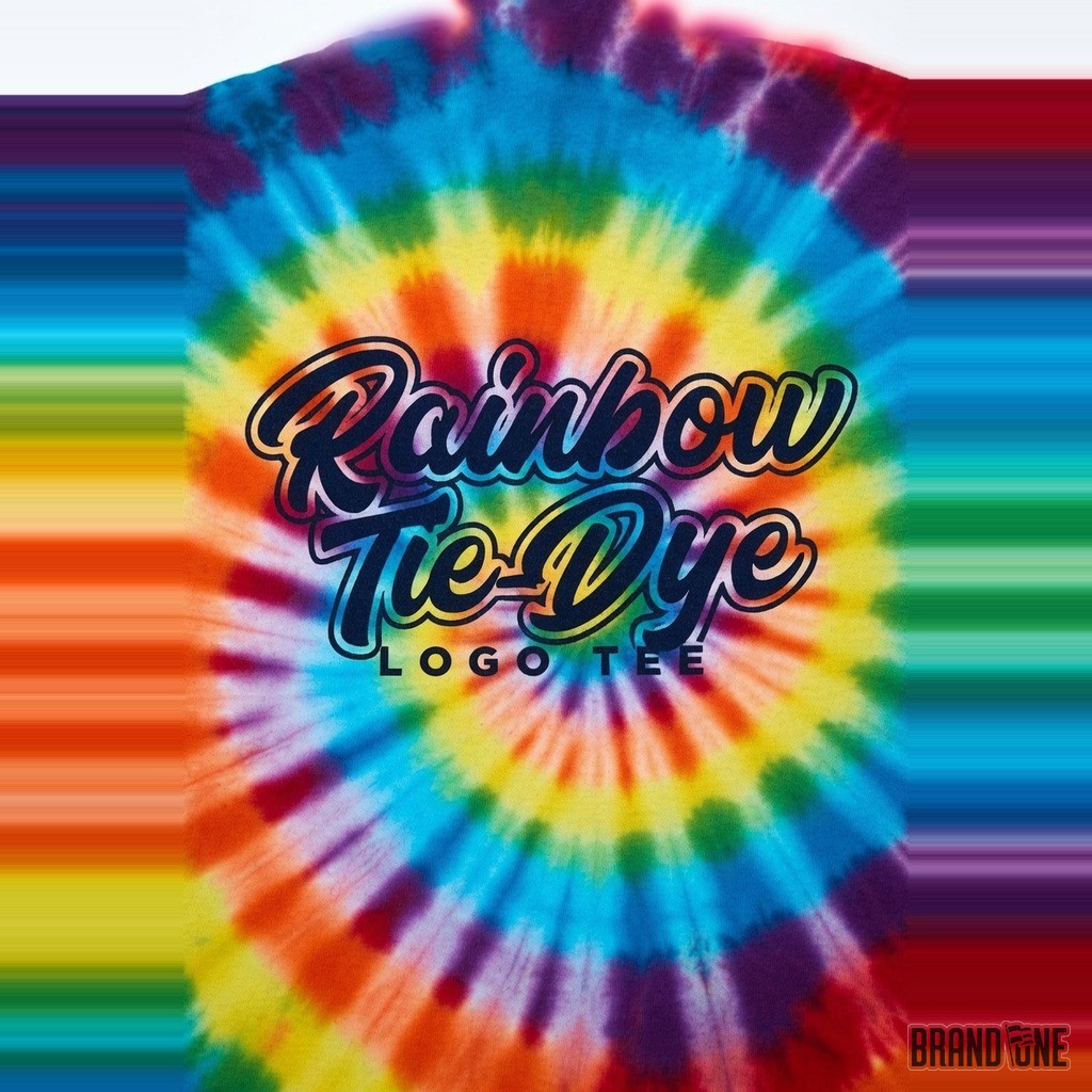 Rainbow Tie-Dye Logo Tee 3